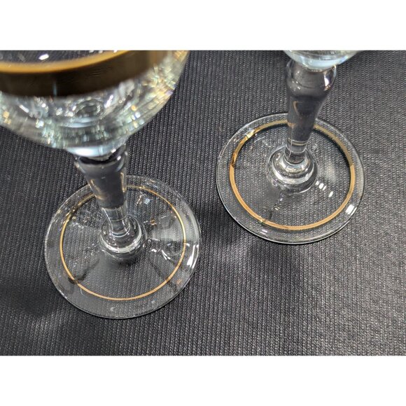 Dorothy Thorpe Golden Band DTC30 x 6 wine glasses, 22K Gold Rim Wine glasses Mid - Picture 8 of 8